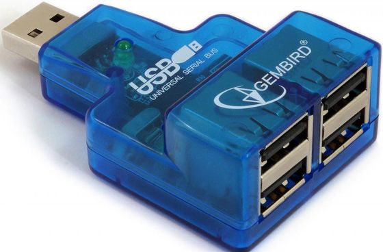 Разветвитель USB 2.0 Gembird UHB-CN224 4порт. синий