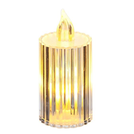 Изделие декоративное &quot;Свеча&quot; (подсветка, 3xLR54) (блок 24шт), D 3.5 см, L3,5 W3,5 H8 см