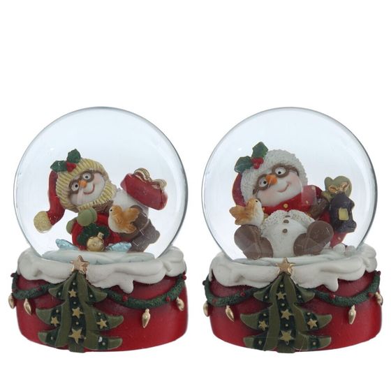 Фигурка декоративная &quot;Снеговик&quot; в стекл шаре, D 6.5 см, L6,5 W7 H8 см, 2в.