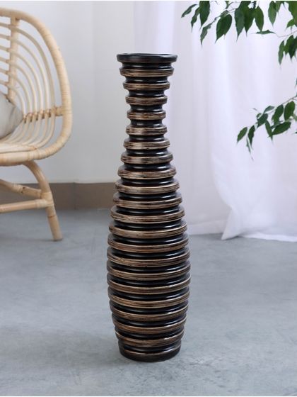 Ваза напольная «Гриф», 60×14 см, керамика, коричневая
