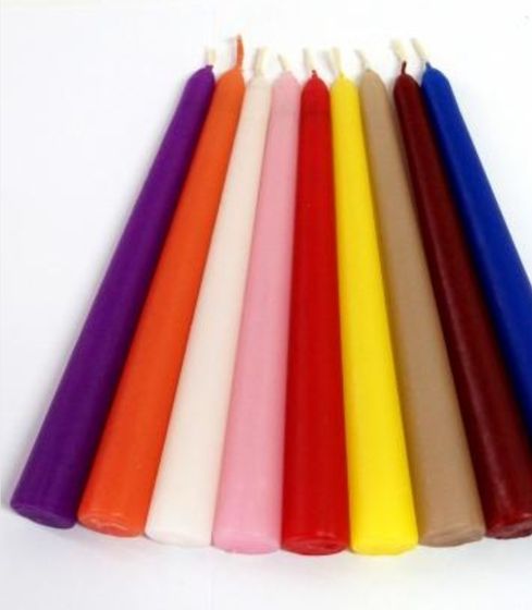 !09 НАБОР 5 ШТУК - Свеча &quot; Конус&quot; 240 мл., цвет голубой