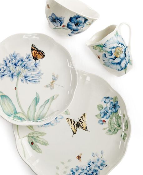 Dinnerware, Butterfly Meadow Blue 4 Piece Place Setting