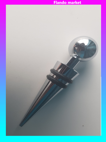 !09 Набор винный 2 предмета: Пробка для бутылки металл + Каплеуловитель нержавеющая сталь