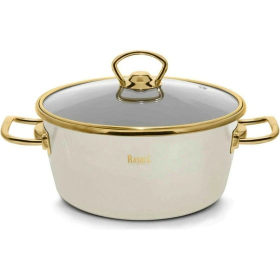 Кастрюля Rashel Grand R0922 3,5л стек.кр кремовый