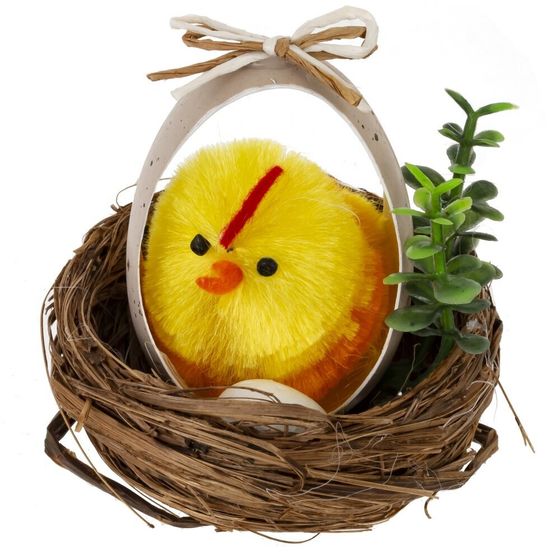 Набор из 2-х изделий декоративных &quot;Гнездо пасхальное&quot;, L11 W6 H6 см