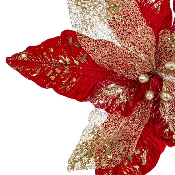 Цветок искусственный &quot;Пуансеттия&quot;, L48 W48 H38 см