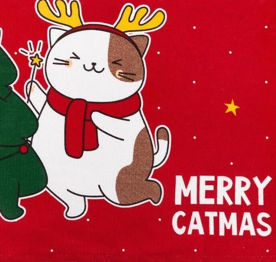 !09 Комплект из 3-х полотенец: Полотенце "Merry catmas" 35х60 см,100% хлопок 160 г/м2