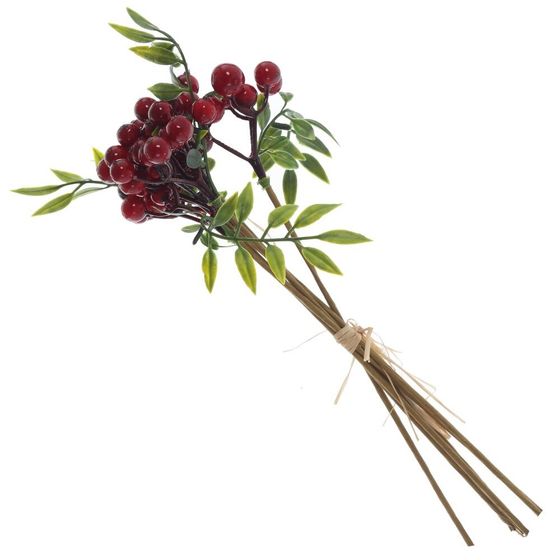 Ветки искусственные "Букет Рябины", L6 W6 H25 см