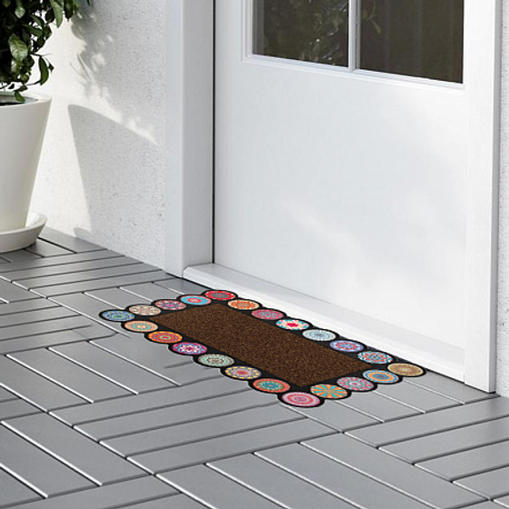Коврик придверный MOSAIC RONDO brown 76Х45 см