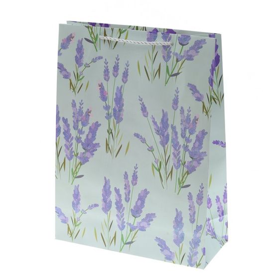 Пакет подарочный (бумага 210г/м2, блок 12шт), L18 W10 H23 см, 4в.