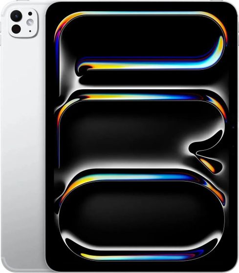 Планшет 11&quot; Apple iPad Pro 2024 A2837 M4 9C RAM8Gb ROM512Gb OLED 2420x1668 LTE eSIM iOS серебристый 12Mpix 12Mpix BT GPS WiFi Touch 9hr
