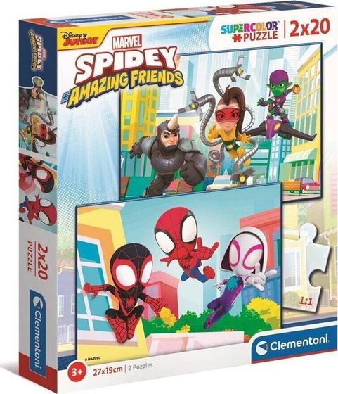 Clementoni Puzzle 2x20 Super Kolor Spidey and Friends