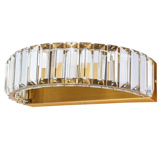 Светильник настенный Divinare Renata 1135/17 AP-10, LED, 1х12 Вт, 3000К, 8х33х21 см, латунь