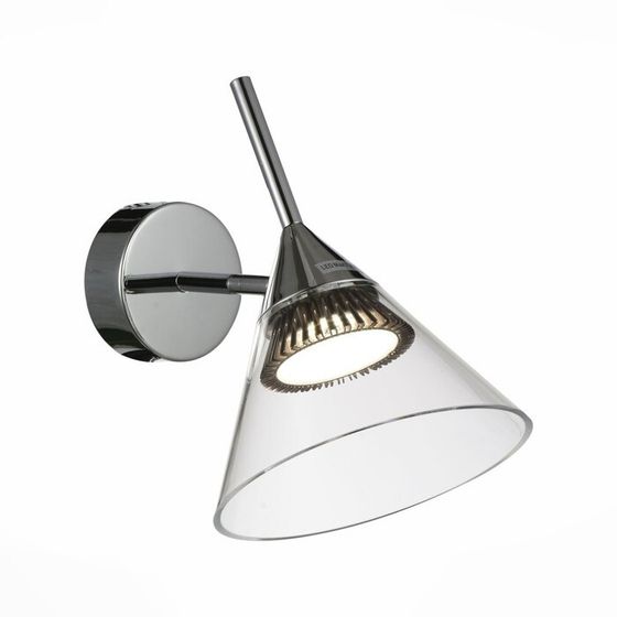 Бра St Luce. SL930.101.01. Cono. 1х7 Вт, LED, 4000K, 408 Lm, 27х27 см, цвет хром