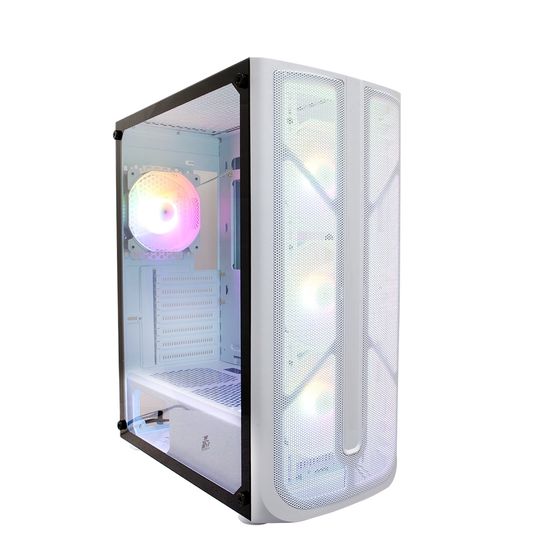 Корпус 1STPlayer FIREBASE X4 белый без БП MidiTower ATX LED (X4-WH-4F1-W)