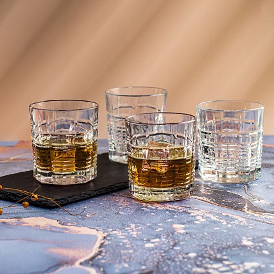 Набор стаканов для виски ДАЛЛАС ВРЕМЯ ДЕГУСТАЦИЙ 4шт 300мл