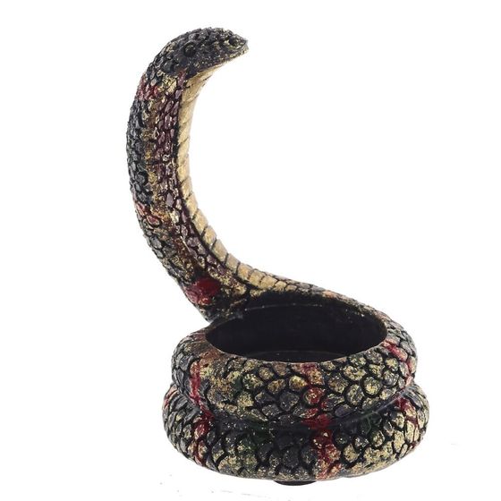 Подсвечник &quot;Змея&quot;, D свечи 4 см, L7 W6 H9 см, 2в.