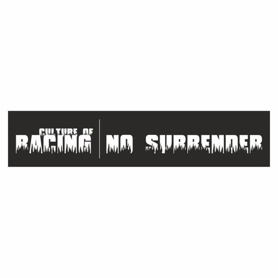 Полоса на лобовое стекло &quot;RACING NO SURRENDER&quot;, черная, 1600 х 170 мм