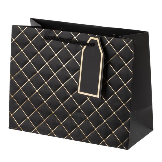 Пакет подарочный (бумага 210г/м2, блок 12шт), L23 W10 H18 см, 5в.