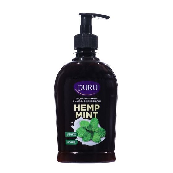 Крем-мыло жидкое DURU  Hemp Mint c маслом семян конопли, 300 мл