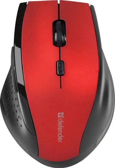 Мышь Defender Accura MM-365 красный оптическая беспров. (1600dpi) (52367)