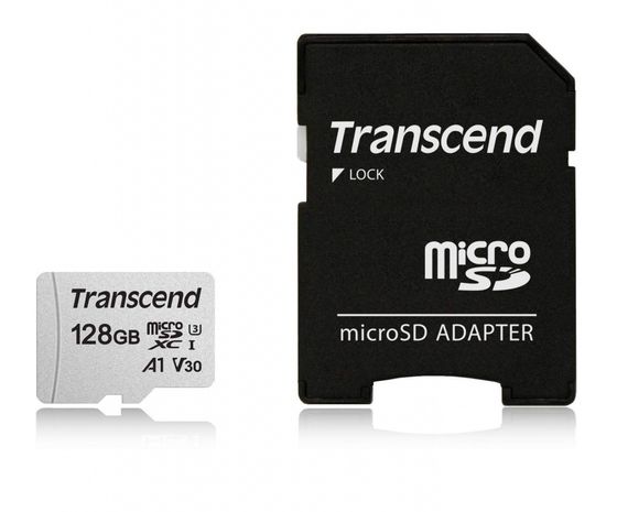 Карта памяти microSDXC 128Gb Transcend TS128GUSD300S-A + адаптер