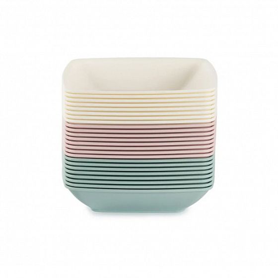 Тарелка суповая SERVICE 17.5см квадратная микс цветов