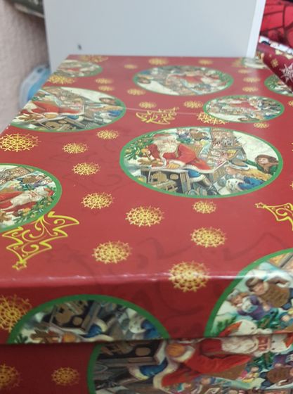 !09 Коробка для подарков "Новогодняя" 18x30x7 см.