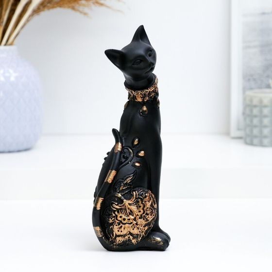 Фигура &quot;Кошка&quot; черная, 20х8см
