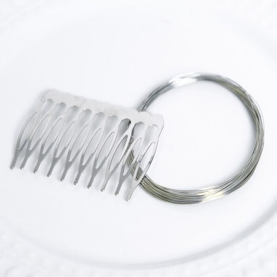 !09 Свадебный гребешок «Пастельная мечта», набор для создания, 5 × 10 × 2.5 см