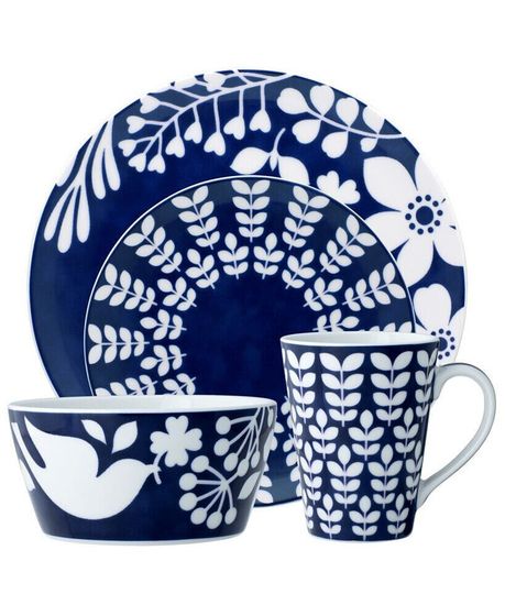 Bluefjord Floral 4 Piece Coupe Place Setting