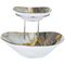 !!09 САЛАТНИК ДЛЯ СЕРВИРОВКИ ДВОЙНОЙ 15*13 И 25*22 СМ H=18 CM КОЛЛЕКЦИЯ "MARBLE"