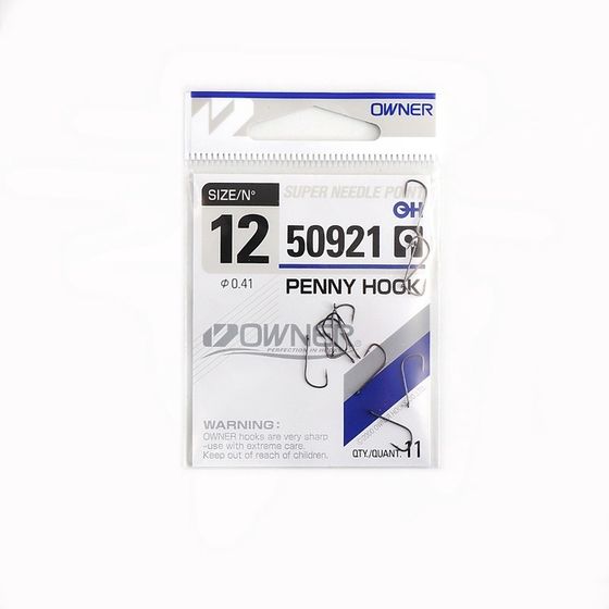 Крючок OWNER Penny Hook BC №12, 11 шт.