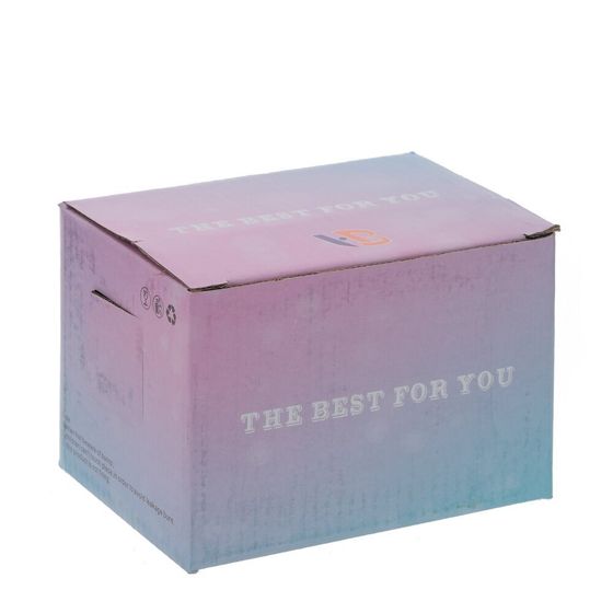 Кружка с ложкой на деревянной подставке, 290 мл, L12,5 W9 H8 см, дизайн микс