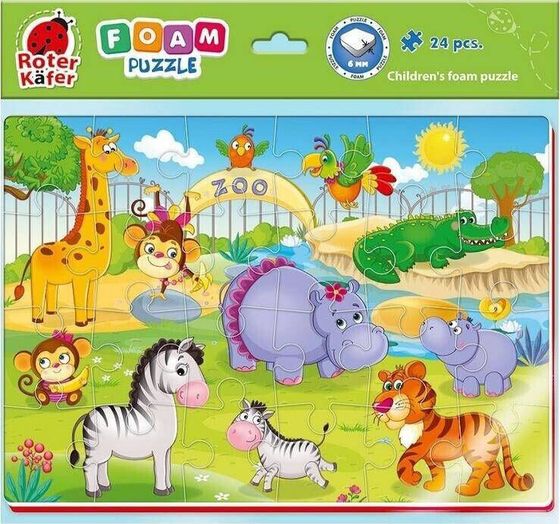 Roter Kafer Miękkie puzzle A4 Zoo Zwierzątka RK6020-06