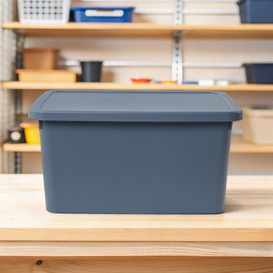 Коробка для хранения STORUM синяя 20л 42.3×31.1×20.7см с крышкой