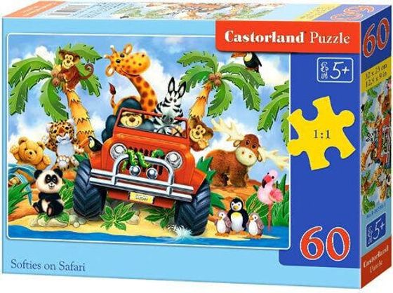 Castorland Puzzle Pluszaki na Safari 60 elementów (06793)