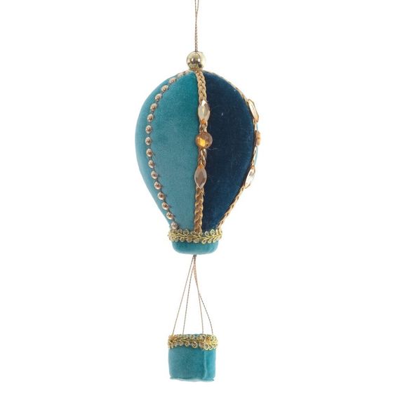 Украшение новогоднее &quot;Воздушный шар&quot; , L7 W7 H19 см, 4в.