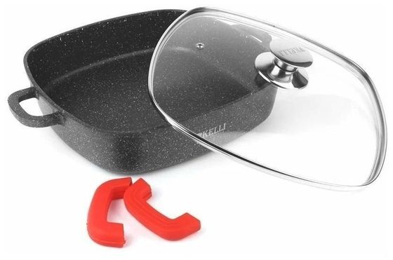 Сотейник Kelli KL-4020-28 4.5л стек.кр серый