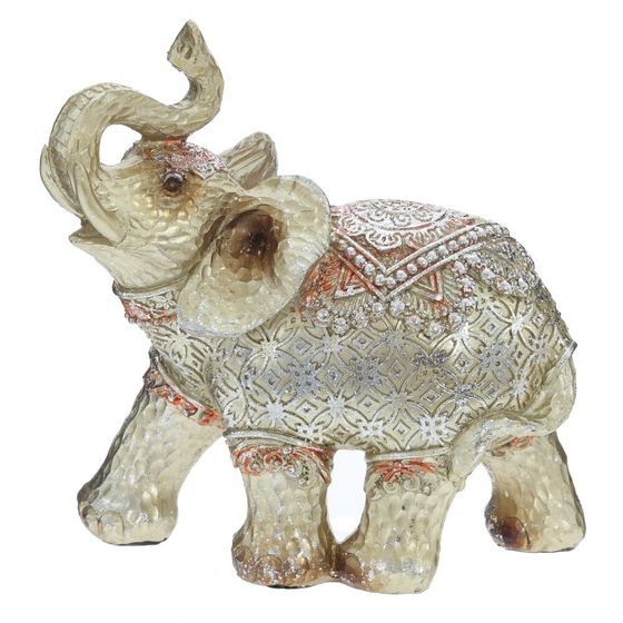 Фигурка декоративная "Слон", L15 W6,5 H14,5 см, 1 штука, дизайн микс