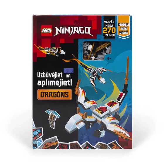 LEGO Ninjago Activity Book Build And Stick: Dragons In Latvian Lang construction toy