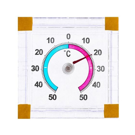 Термометр оконный ТББ &quot;Биметалический (t -50 + 50 С) квадратный в пакете