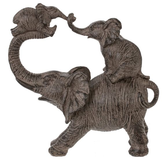 Фигурка декоративная &quot;Слоны&quot;, Д20,5 Ш8,5 В20,5 см