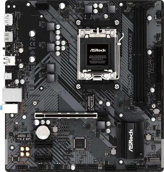 Материнская плата Asrock A620M-HDV/M.2 Soc-AM5 AMD A620 2xDDR5  mATX