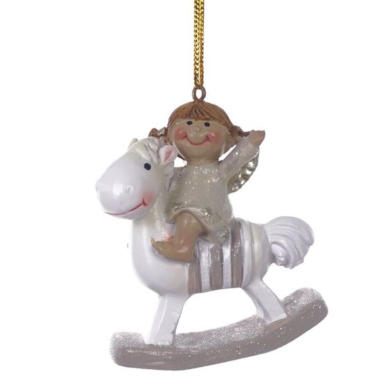 Фигурка декоративная подвесная &quot;Ангел/Дед Мороз&quot;, L5,5 W2 H6 см, 4в.