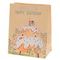 Пакет подарочный (бумага 210г/м2, блок 12шт), L18 W10 H23 см, 4в.