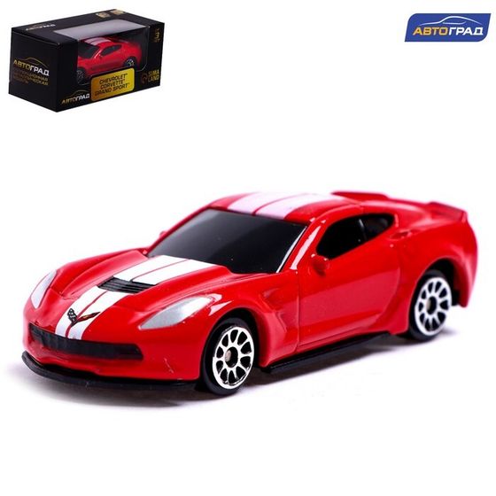 Машина металлическая CHEVROLET CORVETTE GRAND SPORT, 1:64, цвет красный