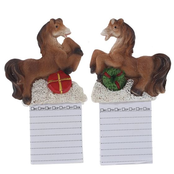 Магнит &quot;Лошадка&quot; с блокнотом, L6 W1,5 H11 см, 2в.