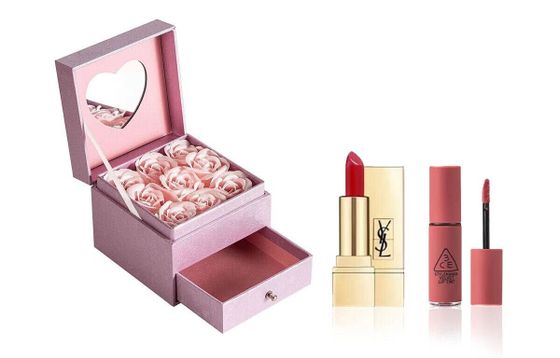 SAINT LAURENT Haute Couture Taro Purple Cherry Blossom Lipstick Gift Box Easy-to-Blend Velour Matte Finish