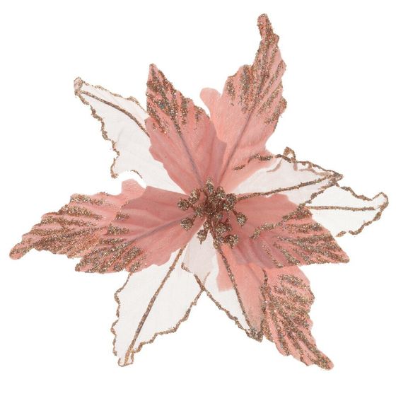 Цветок искусственный &quot;Пуансеттия&quot; (на клипсе), L24 W24 H13 см, 2в.